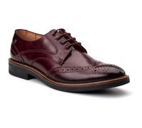 Base London York Leather Mens Bordo Brogues Shoes - Wine - Size UK 10