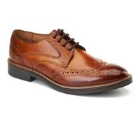 Base London York Leather Mens Burnt Tan Brogues Shoes - Size UK 7