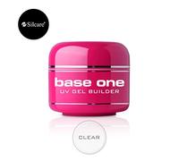 Base One Clear 50g UV LED Gel Nails Builder Acid Free File Off Silcare