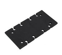 Base Plate Backing Pad for Makita BO3700/BO3710/BO3711 Sander, Aluminium & Sponge, Silver & Black, 183mm x 90mm x 7mm