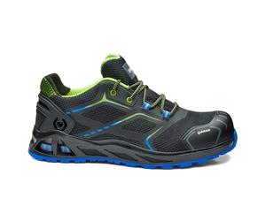 BASE Protection K-Start B1004D S1P HRO SRC Aluminium Toe i-daptive Sole Dry’n Air Footbed SmellStop Ballistic Midsole Seamless Safety Trainer, Black/Blue, UK 8