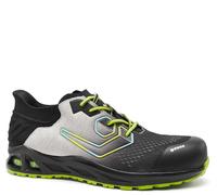 Base Protection KAPTIV Safety Shoes for Work Black Grey Lime B1045B Model K-Spin S1PS ESD HRO SC FO SR -BS Line, Black, grey and lime green, 8 UK