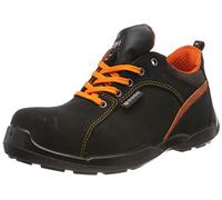 BASE Protection Portwest B0622 Bob S3 Low Safety Shoe Lace-Up Fastening | Black/Orange, S1P EN ISO 20345, Nabutek Leather, 200 Joules Resistant Toe-Cap, Anti-Static Footwear, Water Repellent