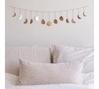 BASE ROOTS Moon Phase Wall Decor, Gold Wall Decor for Bedroom & Living Room, Bohemian Wall Decor, Handmade Hammered Metal 36" 13 Phases Moon Wall Decor, Celestial Wall Art, Gift for Women & Kids