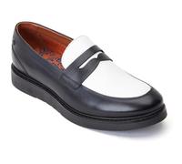 Base London Sid Leather Men's Black/White Loafers UK 12
