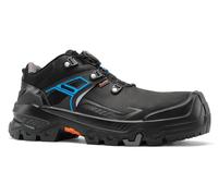 Base T-Robust Low B1604 S7S HRO BOA Fastening Leather Shield System Ladder Grip Safety Shoe, Black/Blue, UK 10