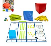 Base Ten Blocks Set, Math Teaching Cubes, Tens Hundreds Thousands Counting Blocks, Manipulatives Cubes Toys Math Game, Place Value Learning Set,Educational Maths Manipulatives Toy for Classroom & Home