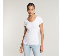 Base V-Neck Cap Top - White - Women S