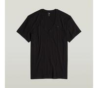 Base V-Neck T-Shirt 2-Pack - Black - Men L