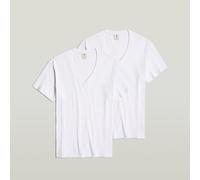 G-Star for man. D25500-124-110 Pack of 2 Base V-Neck T-shirts white (M), Casual, Short sleeve, Organic Cotton, Sustainable
