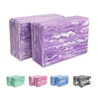 Base yoga Yoga Blocks - 1 or 2 pc set - Unique Strong/Firm/Lightweight EVA foam support block/brick
