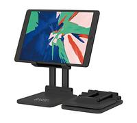BASE12 Tablet Stand, Portable Monitor Stand, Adjustable & Foldable, Tablet Holder for Desk Compatible with iPad/Tablets/Portable Monitor 7"-15.6", Stand for Surface Pro