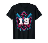 Baseball 19 Year Old Ice Cream Drip 19th Birthday Number 19 T-Shirt