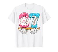 Baseball 67 Ice Cream Drip Fun Boys 67th Birthday T-Shirt