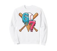 Baseball 67 Ice Cream Drip Fun Meme 67th Birthday Sweatshirt