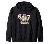 Baseball 67th Birthday Ice Cream Sprinkles Fun Baseball 67 Zip Hoodie