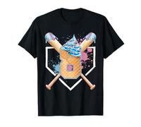 Baseball 8 Year Old Ice Cream Drip 8th Birthday Boy 8 T-Shirt