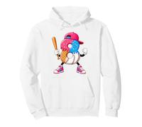 Baseball 8th Birthday 8 Years Old Number 8 Fun Baseball Drip Pullover Hoodie