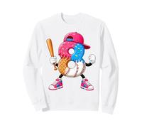 Baseball 8th Birthday 8 Years Old Number 8 Fun Baseball Drip Sweatshirt