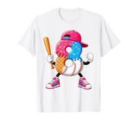 Baseball 8th Birthday 8 Years Old Number 8 Fun Baseball Drip T-Shirt