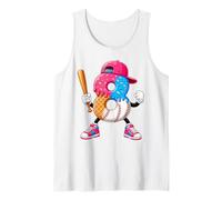 Baseball 8th Birthday 8 Years Old Number 8 Fun Baseball Drip Tank Top