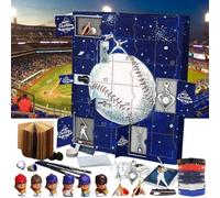 Baseball Advent Calendar 2025,24 Days Baseball Countdown Calendar Set with 24 Little Doors,2D Acylic Baseball Decoration Xmas Tree Hanging Ornament Surprise Gift for Baseballs Player Boys (Blue-A)