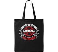 Baseball All The Way Coronet Natural Ecological Cotton Tote Bag Black