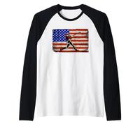Baseball American Flag 4th of July USA Patriotic Boys Men Raglan Baseball Tee