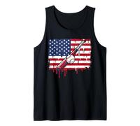 Baseball American Flag ice Drip Sports for Player Tank Top