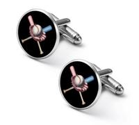 Baseball And Bats with Gloves Alloy Cufflinks Men's Classic Cuff Link Fashion Shirt Accessories for Business Party Wedding 2.0cm