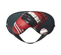 Baseball and Glove Print Soft Eye Mask - Comfortable Sleep, Elastic Nighttime Shade, Eye Covers for Travel, Meditation