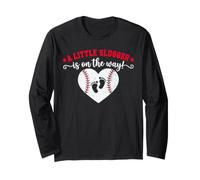 Baseball Baby Announcement A Little Slugger is On the Way Long Sleeve T-Shirt