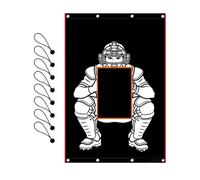 Baseball Backstop - 122×183cm | Batting Cage Backdrop Net | Pitching Training Target Cloth | Softball Practice Screen Durable Weather Resistant Portable Hitting Training Aid For Backyard Field Use