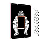 Baseball Backstop - Portable Heavy Duty Target, Softball Batting Saver, Training Practice Net, Sports Pitching Screen | Durable Backstop Youth Adults Coaches Outdoor Court Field School Backyard