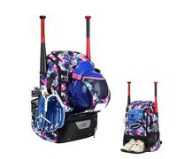 Baseball Bag Large Adjustable Shoulder Straps Backpack with Fence Hook
