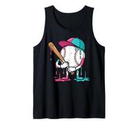 Baseball Ball Bat Cap Dripping Sports Men Boys Kids Youth Tank Top
