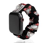 Baseball Ball Scrunchie Watch Bands Soft Elastic Replacement Wristband Compatible with Apple Watch 38mm/40mm