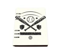 Baseball Ball Sports Notebook A5, Pu Leather Notebooks A5, Lined Paper Notebook Spiral 180Pages/90Sheets, Workbook for Home, Work Book for Writing, College Supplies Journal Diary