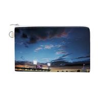 Baseball Ballpark Cityscape Coin Purse Cute Change Pouch Wallet Clutch Bag with Zip