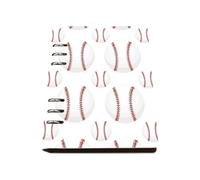 Baseball Balls A5 Notebook, Pu Leather Notebooks, Lined Paper Revision Notebooks 180Pages/90Sheets, Notes Book for Work, A5 Exercise Book for Dairy, Student Essentials University Journal Diary