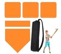 Baseball Bases | 41cm Baseball Training Equipment | 350g Throwdown Rubber Base Set | Rubber Base Set Perfect for Baseballs with Pitching Home Plate Sports Accessories for Outdoor Yard Home