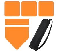 Baseball Bases - 5 Piece Baseball Base Set with Pitching for Practice - Exercise Equipment with Pitching Home Plate Sports Accessories for Outdoor Yard Home