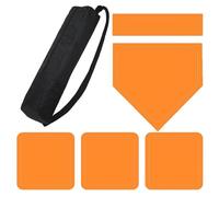 Baseball Bases - Baseball Bases For Practice Orange | 5-Piece Rubber Set With Pitching Rubber | Portable Outdoor Practice Home Plate | Heavy-Duty Training Equipment For Yard, Park, Gym & School Sports