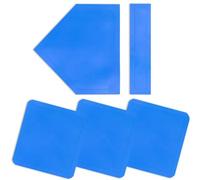 Baseball Bases Set Lightweight Anti Slip Rubber for Youth Practice Includes Home Plate and Pitching Rubber (Blue)