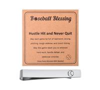 Baseball Basketball Football Rocket Piano Tie Clip Inspirational Gifts for Sport Lover Birthday Christmas Gifts Necktie Clips for Son Grandson, S, Non-Precious Metal, No Gemstone