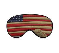 Baseball Bat American Flag Sleep Eye Mask Cute Blindfold Eye Covers Eyeshade for Women Men Gifts