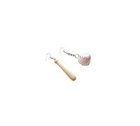 Baseball Bat and Baseball Set of Drop Dangle Earrings Super Cute Food Earrings for Women, For Halloween, Sports Game Day, Fundraiser Events, Social Events, Gag Gift and More