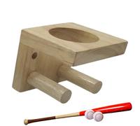 Baseball Bat Holder - Wooden Bat and Baseball Holder, Baseball Wall Mount for Sports Room, Baseball Bat Holder, Heavy Duty Bat Holder for Garage
