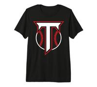 Baseball bat Sport Monogram Cool Initial Letter T Graphic Premium T-Shirt