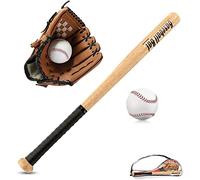 Baseball Bats Set, Jaragar 25" Baseball Bat+ 2pcs Ball + 10.5" Baseball Glove, Softball Set Kit for Kids Youth Outdoor Training and Practise